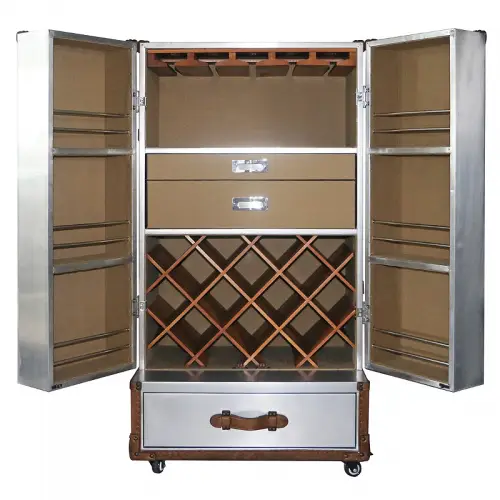 By Kohler  Wine Cabinet Maysville 63x52x130cm silver (115084)