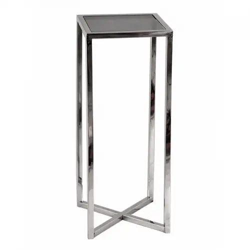 By Kohler  Side Table 30x30x75cm Black Glass (109320)