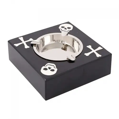 By Kohler  Ashtray 16x16x6cm Skull & Bones (112859)