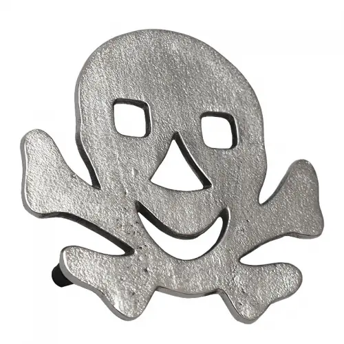 By Kohler  Trivet Skull & Bones 17x17x5cm silver raw (112529)