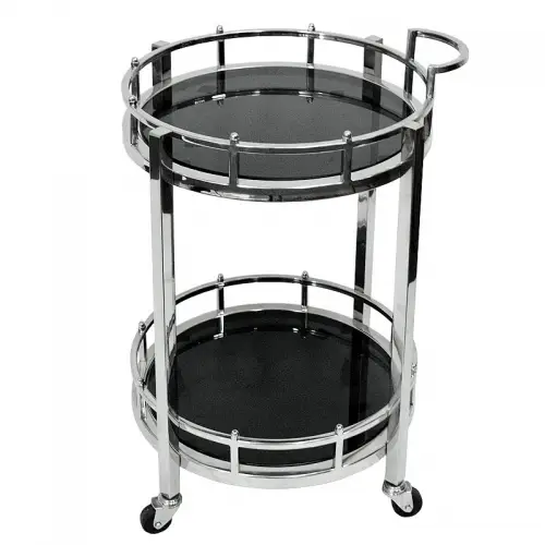 By Kohler  Bar Trolley Damari 50x50x78cm With Black Glass (107817)