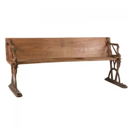 By Kohler  Iron & Wooden Bench Davis 170x60x68cm vintage (110902)