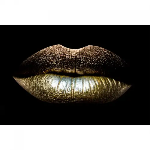 By Kohler  Beautiful Female Closed Golden Lips 120x80x2cm (110948)