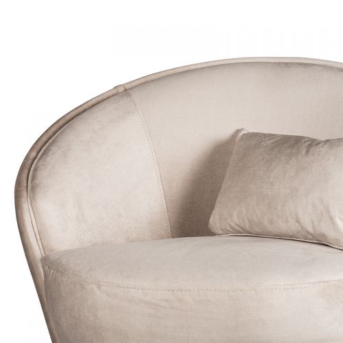 By Kohler  Titanyum Arm Chair  half round velvet (115546)