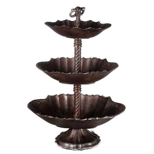 By Kohler  Stand 3-Tier 60x43x85cm SALE dark brown raw metal (101701)