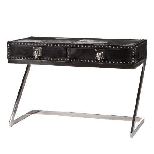 By Kohler  Writing Desk Glenville 110x50x75cm (Black Hair W/Skull) (109997)