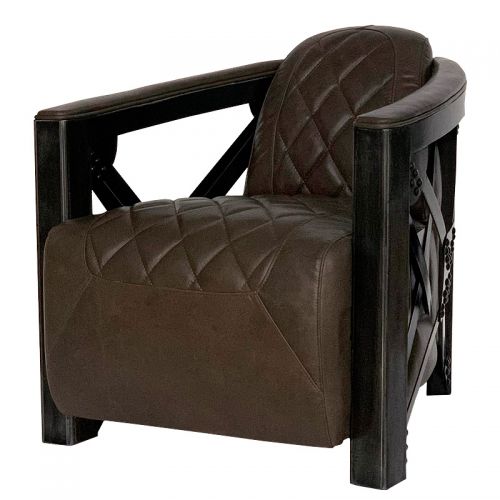 By Kohler  Calvin 1-Seater 73x90x70cm leather retro vintage (115864)