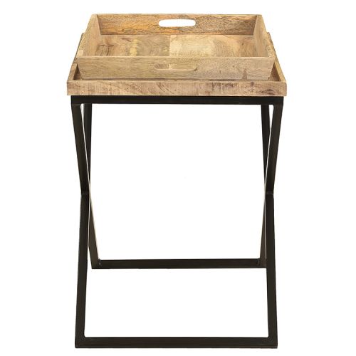 By Kohler  Side table Camron wood with tray (200282)