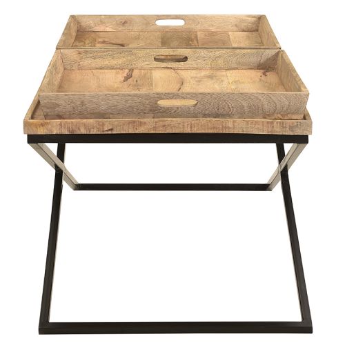 By Kohler  Coffee table Ramiro with trays 120x60x53cm (200283)