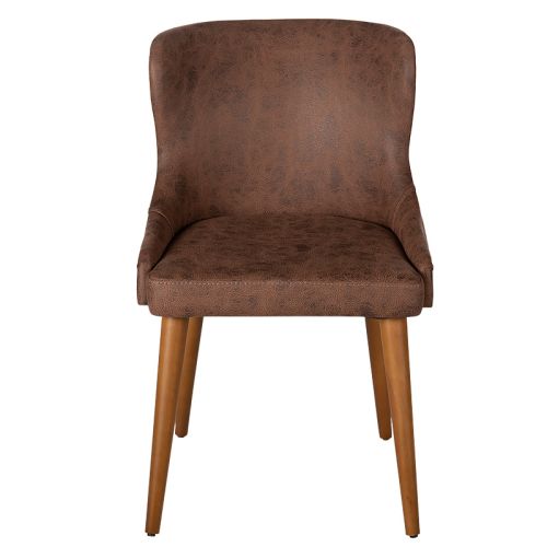 By Kohler  Istanbul Arm dining chair brown leather (200316)