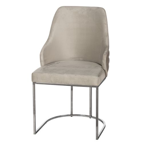 By Kohler  Orchide arm dining chair silver legs (200317)