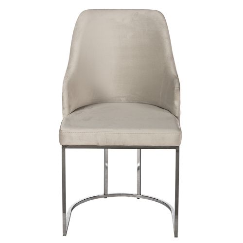 By Kohler  Orchide arm dining chair silver legs (200317)