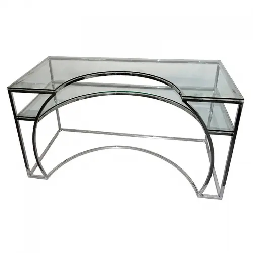 By Kohler  Writing Desk Berkeley   140x70x75cm Clear Glass (114295)