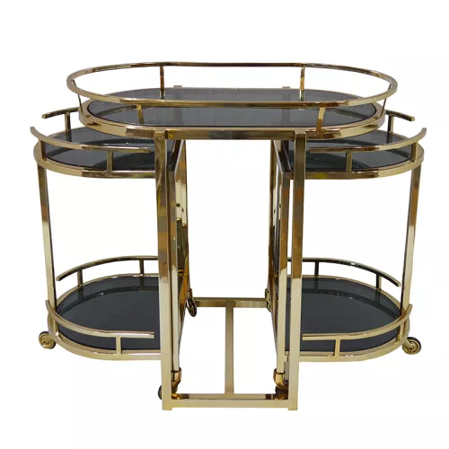 By Kohler  Bar Trolley Atterton Oval (Black Glass) (200704)